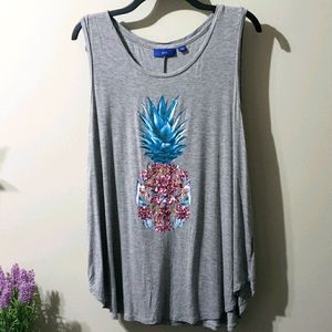XXL apt 9 tunic tank pineapple sequin
